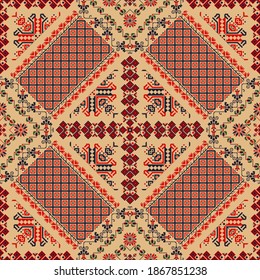 Romanian vector pattern inspired from traditional embroidery