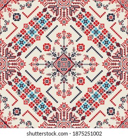 Romanian vector pattern inspired from traditional embroidery