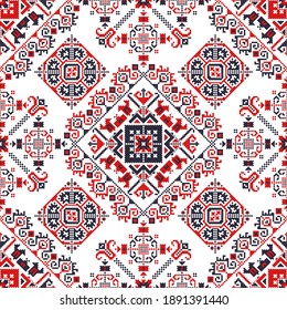 Romanian vector pattern inspired from traditional embroidery