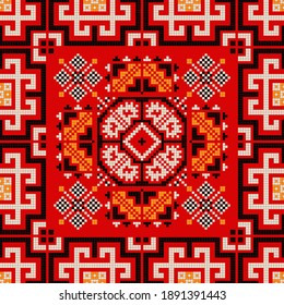 Romanian vector pattern inspired from traditional embroidery