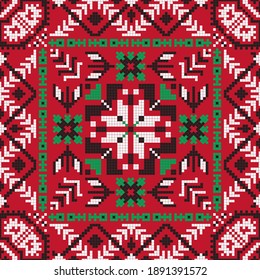 Romanian vector pattern inspired from traditional embroidery