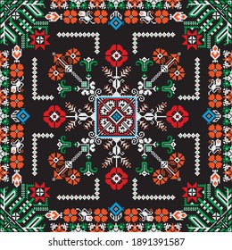 Romanian vector pattern inspired from traditional embroidery