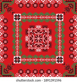 Romanian vector pattern inspired from traditional embroidery