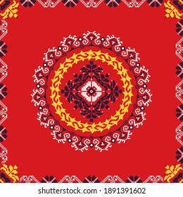 Romanian vector pattern inspired from traditional embroidery