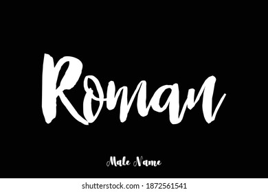 Roman-Male Name Bold Cursive Calligraphy Typeface Text 