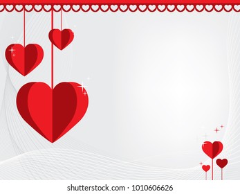 Romantic abstract background with hearts. St. Valentine's Day. Vector greeting card. Turn.