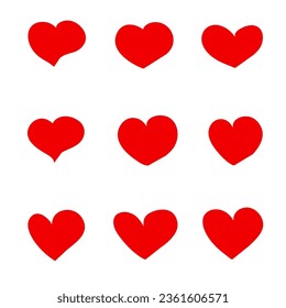 Romantic abstract different shape symbol