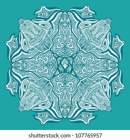 romantic abstract vector round pattern