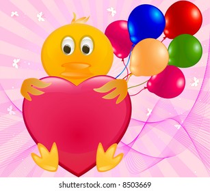 Romantic artistic background vector