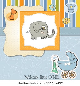 romantic baby announcement card