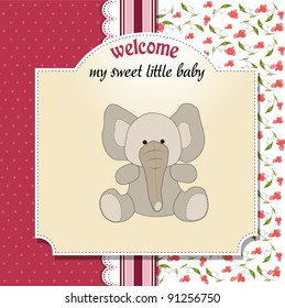 romantic baby announcement card