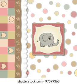 romantic baby announcement card