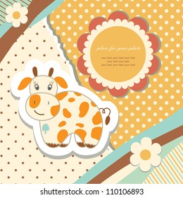 Romantic baby art hand drawing boy toy for invitation, greeting, album children, happy birthday, old label, postcard, wall, frame, gift, backdrop, kid card, design element with text vector eps 8