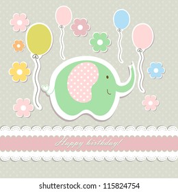 Romantic baby art hand drawing boy toy for invitation, greeting, album,children girl, happy birthday, old label, postcard, wall, frame, gift, backdrop, kid card, design element with text vector eps 8