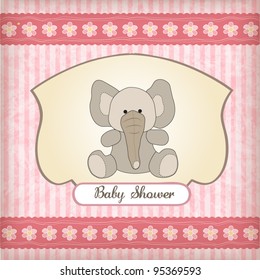 romantic baby girl shower card
