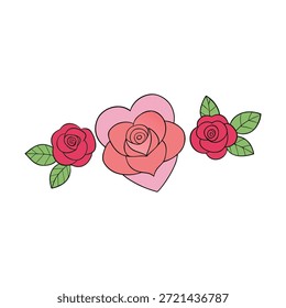 Un telón de fondo romántico lleno de rosas suaves y florecientes que rodean un delicado corazón en el centro, mezclando amor y belleza en un diseño encantador y de ensueño.
