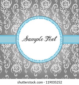 Romantic background with abstract hand-drawn pattern. Invitation card