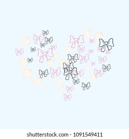 Romantic background with a bow.