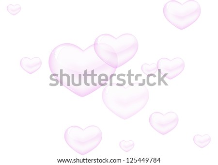 romantic background bubble hearts