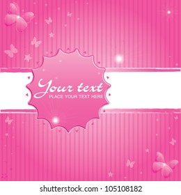 romantic background with butterflies for invitation