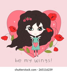 Romantic background or card.