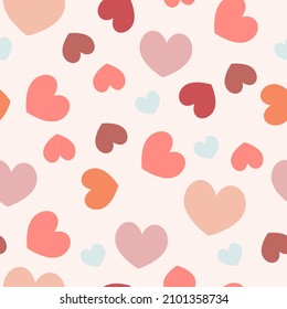 romantic background with chaotic hearts