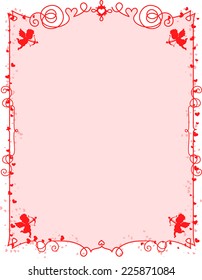 Romantic background frame