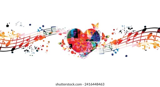 Romantic background with heart. Happy Valentine's Day cute banner, poster, card or web background.	