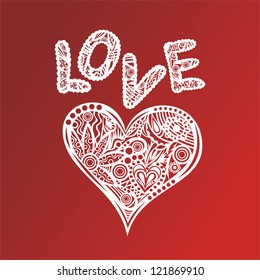 Romantic background heart love vector illustration