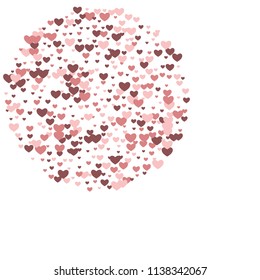 Romantic background with hearts.