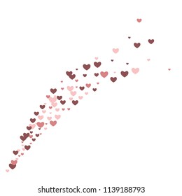 Romantic background with hearts.