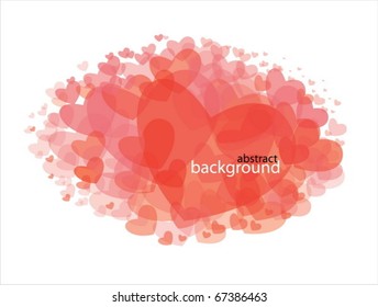 romantic background with hearts eps 10