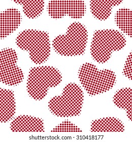 Romantic background with hearts isolated on white background. vector illustration