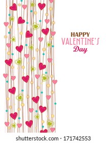 Romantic background with hearts, place for text