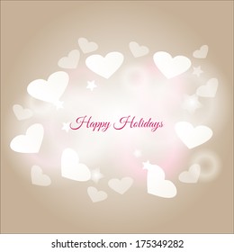 Romantic background with hearts for Valentine s Day