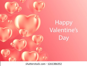 Romantic background with hearts. Valentine's day concept .Vector eps 10