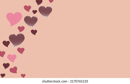 Romantic background with hearts, valentines day 
