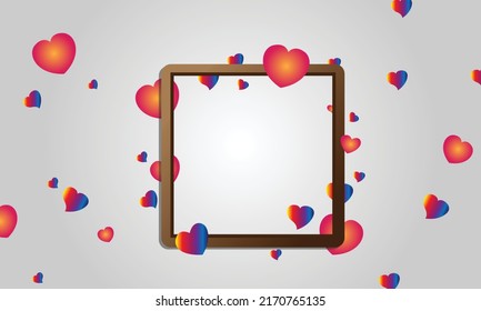 Romantic background with hearts, valentines day 