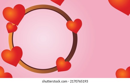 Romantic background with hearts, valentines day 