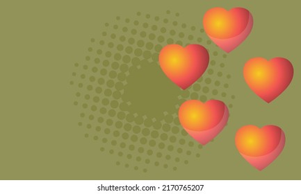 Romantic background with hearts, valentines day 