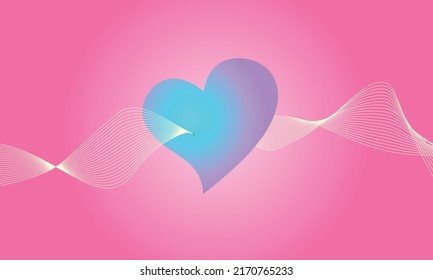 Romantic background with hearts, valentines day 