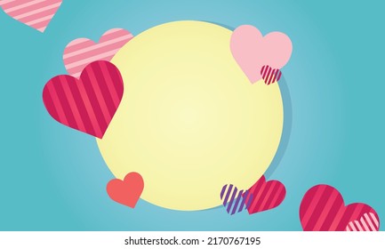 Romantic background with hearts, valentines day 