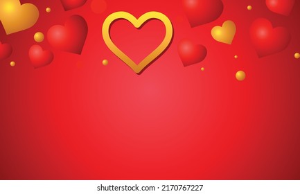 Romantic background with hearts, valentines day 