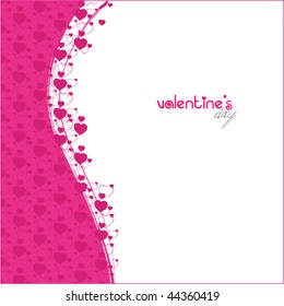 romantic background with hearts for valentine's day | vector