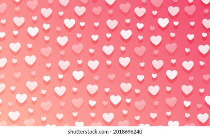 Romantic background with hearts. Vector.