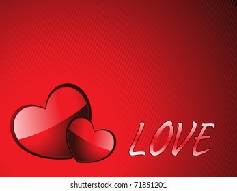romantic background with romantic hearts, vector for valentine day