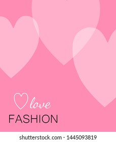 Romantic background with hearts.Vector illustration 