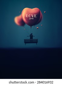 Romantic background, love story, eps 10