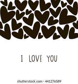 Romantic background made of hearts
