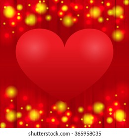 Romantic background with multicolored glow and heart, the background Valentine's Day, Valentine's Day card, abstract background, 